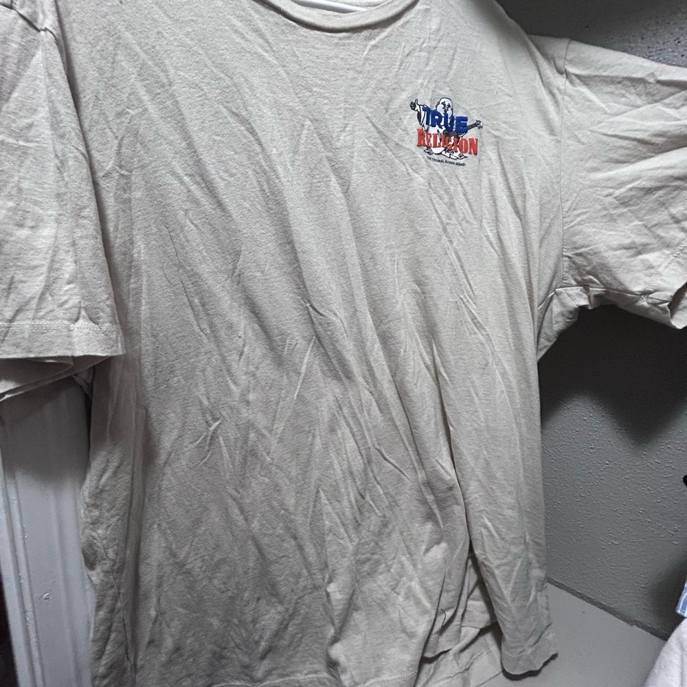 True Religion Men's Cream T-Shirt